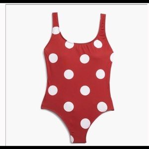Solid and Striped Polka Dot Swimsuit